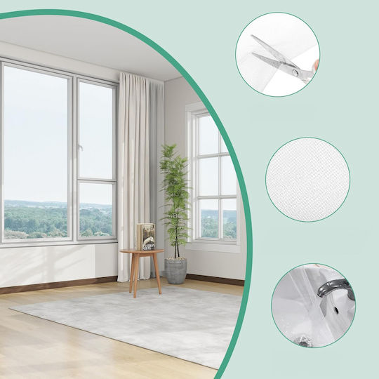 Vitolog Mosquito Net for Window with Velcro Made of White Polyester 180x150cm