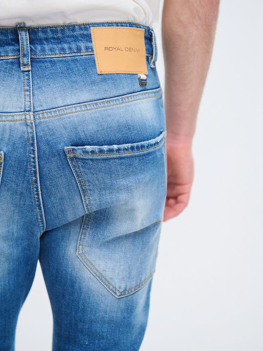 Ανδρικό Παντελόνι Τζιν με Slim Εφαρμογή Medium Blue Denim