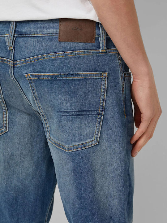 Ανδρικό Παντελόνι Τζιν με Slim Straight Εφαρμογή Blue