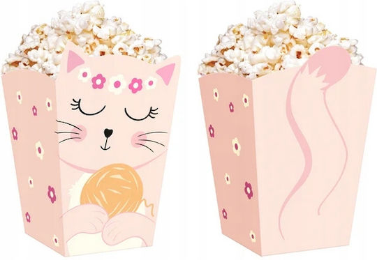 Popcorn-Boxe Boxen Süßigkeiten Snacks Kätzchen Katzen Geburtstag 6 Stück