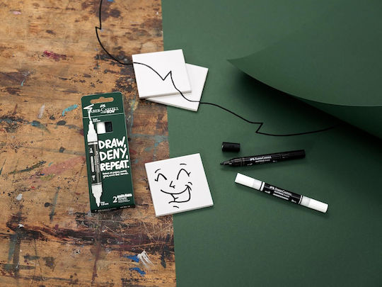 Faber Castell Διπλός Ακρυλικός Μαρκαδόρος Multimark Set 2 Classic Colours 186011