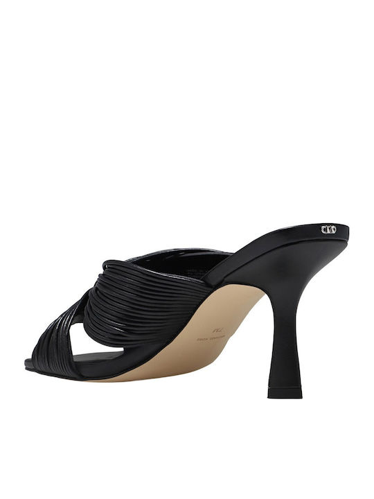 Mules With High Heel In Black Colour