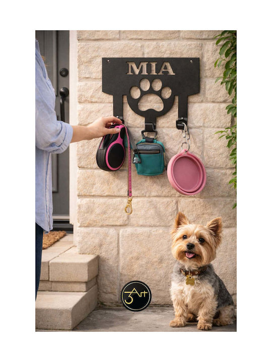 Stewehome Metallische Wandhaken Hundehalsbänder Personalisierter Name Schwarz 20x14x14 cm Stewehome Metallische Wandhaken Hundehalsbänder Personalisierter Name Schwarz 20x14x14 cm