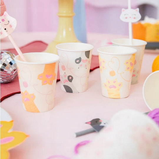 Paper Cups Cats Cats Mix Birthday Party 220ml 6pcs