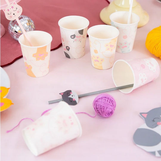 Paper Cups Cats Cats Mix Birthday Party 220ml 6pcs