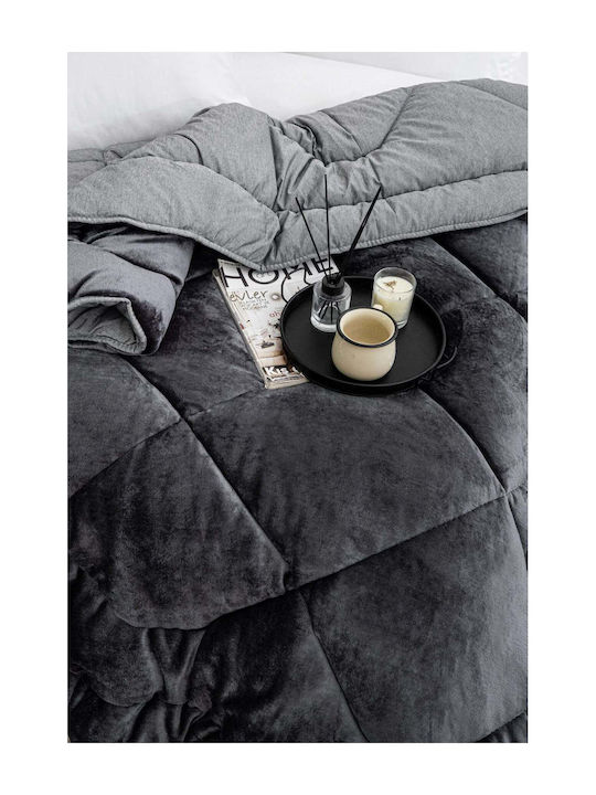 SteweHome Πάπλωμα Ημίδιπλο 195x215εκ. Γκρι