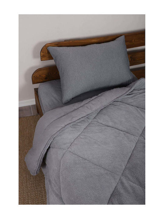 SteweHome Πάπλωμα Μονό 155x215εκ. Γκρι