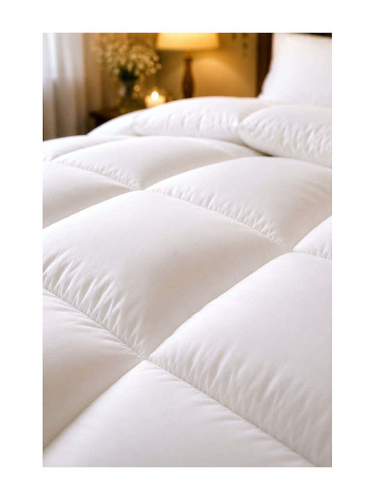 SteweHome Σετ Πάπλωμα Ημίδιπλο με Γέμιση Microfiber 195x215εκ. Λευκό