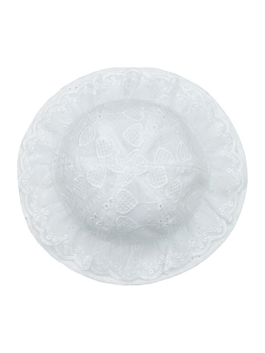 Brims and Trims Kids' Fabric White Hat