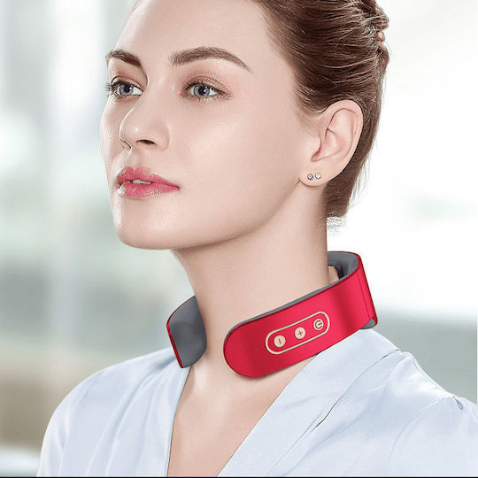 Kimriber Massage Tool for Neck with Infrared Heat and Vibration Red
