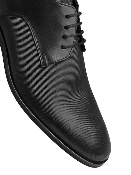 Δερμάτινα Ανδρικά Σκαρπίνια Black Striped