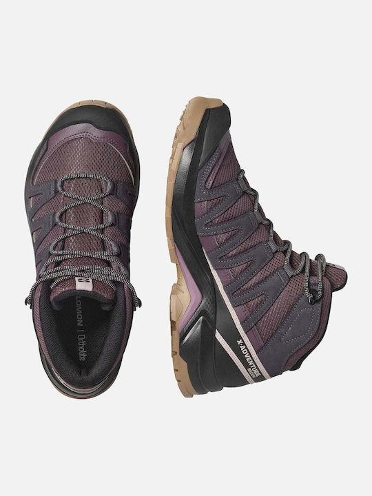 Salomon X-adventure Recon Încălțăminte De Drumeție Pentru Femei Botine Impermeabile Cu Membrană Gore-Tex Gri