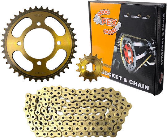 Yamaha Crypton S 115 Chain Sprocket 40x14t Hrc45 420h-106l Gold Apex