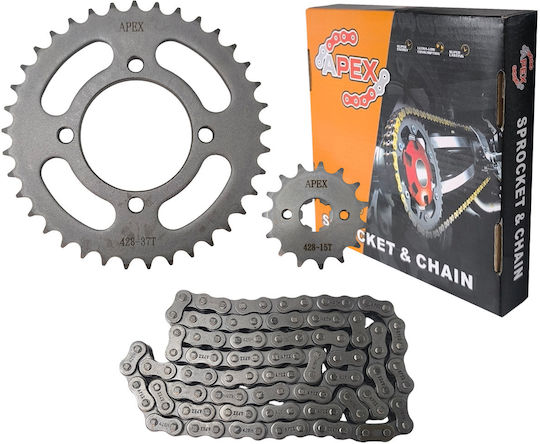 Αλυσιδογραναζα Yamaha Crypton R 105 37x15t Hrc45 428h-100l Apex