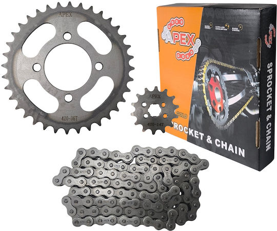 Αλυσιδογραναζα Honda C70 36x14t Hrc45 420h-98l Apex