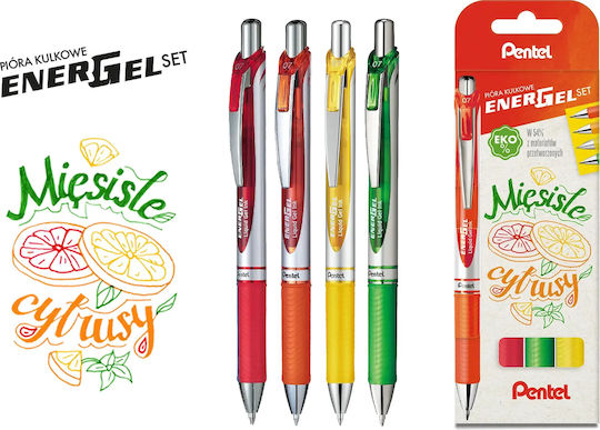 Pentel Energel Στυλό 4τμχ