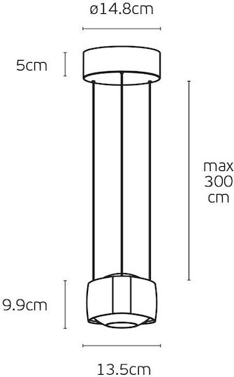 LED Κρεμαστό Φωτιστικό Μαύρο LED Κρεμαστό Φωτιστικό Μαύρο