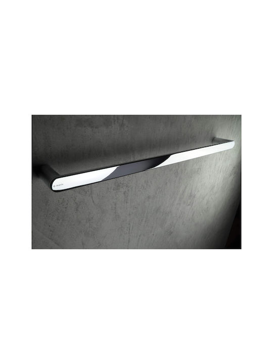 Deante Single Wall-Mounted Bathroom Rail with Screws Silver
