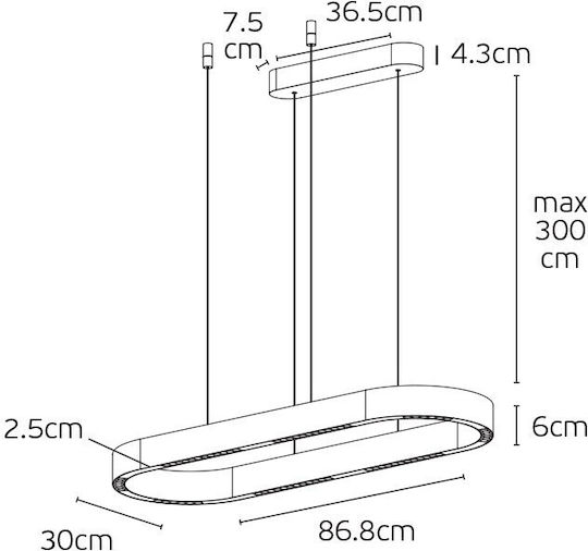 LED Κρεμαστό Φωτιστικό Μαύρο LED Κρεμαστό Φωτιστικό Μαύρο