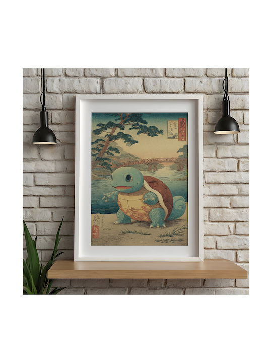 Poster Pokemon Squirtle Ukiyo An176 30cm X 40cm-70978pd154150