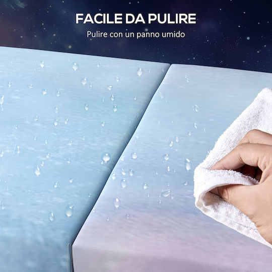 HomCom Exercise Mat Pilates Blue