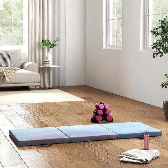 HomCom Exercise Mat Pilates Blue