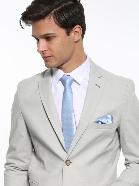 Summer Men's Groom's Suit with Slim Fit Gray