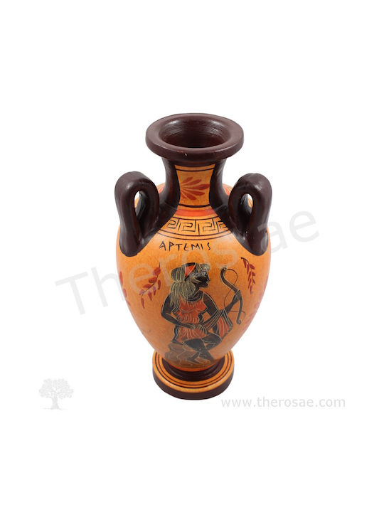 Dekorative Keramikvase Verschiedene Designs 6 Braune 13x13xHcm