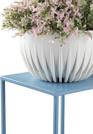 HowHomely Metal Blue Plant Stand 24x24x40cm