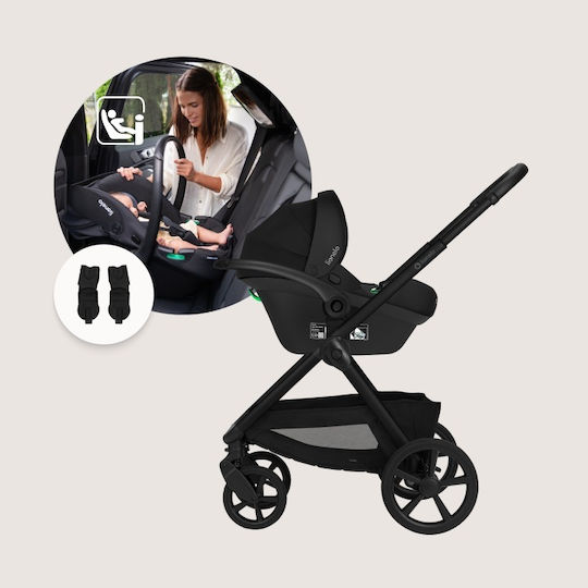 Lionelo Carmine Umkehrbar 3 in 1 Baby Kinderwagen Für Neugeborene Gray Stone