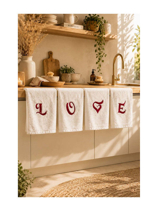 SteweHome Kitchen Towel Made of 100% Cotton 30x50cm 4 Pieces