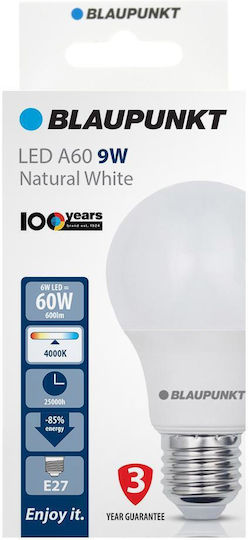 Blaupunkt LED Bulb 9W for E27 Socket and A60 Shape Natural White
