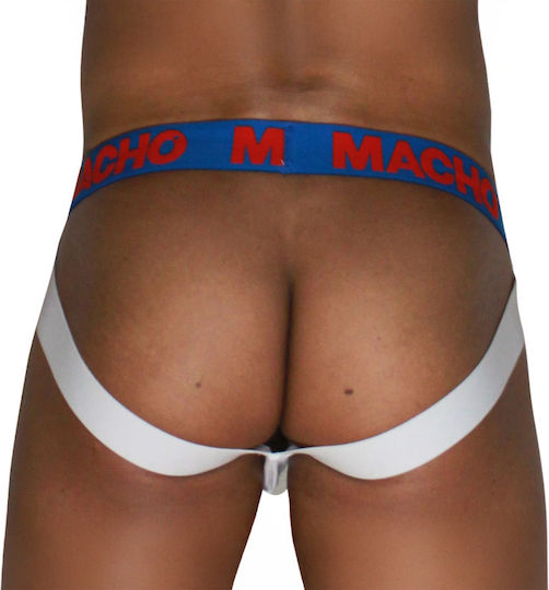 Macho Underwear Lenjerie Bărbătească Jockstrap Alb