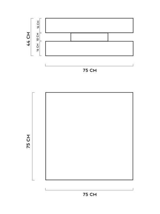 TV Stand with LED Lighting Ecru L130xD30xH45cm