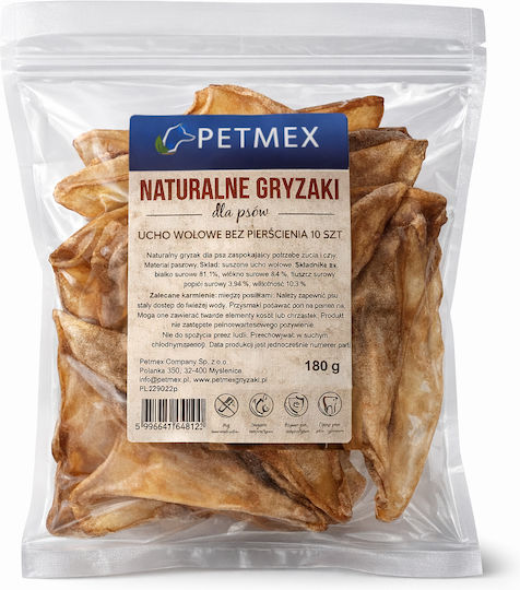 Petmex Dog Treats For Puppies Beef Ear 10 Pieces