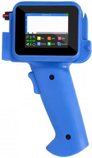 Blirowin Imprimantă Portabilă Tip Pistol Cu Ecran Tactil Pentru Imprimare Logo-uri Coduri de Bare Date de Expirare Coduri QR Compatibilă Cu Mai Multe Suprafețe Cerneală Uscare Rapidă Cartuș Negru Lucios Dimensiune Imprimare 1-12.7mm