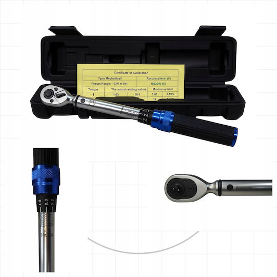 1/4" Torque Wrench 1-25 Nm Calibration Certificate Falon-tech