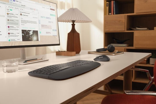 Logitech Signature Comfort Plus MK880 Ασύρματο Bluetooth Σετ Πληκτρολόγιο & Ποντίκι International English Γκρι
