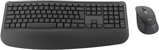 Logitech Signature Comfort Plus MK880 Ασύρματο Bluetooth Σετ Πληκτρολόγιο & Ποντίκι International English Γκρι