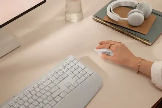 Logitech Signature Comfort Plus MK880 Wireless Bluetooth Keyboard & Mouse Set International English White