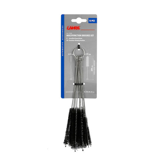 Lampa Periuțe de Curățare de Precizie 2 până la 25 Mm Mânere din Oțel Inoxidabil Set 13 Bucăți L3736.9 Lampa L3736.9