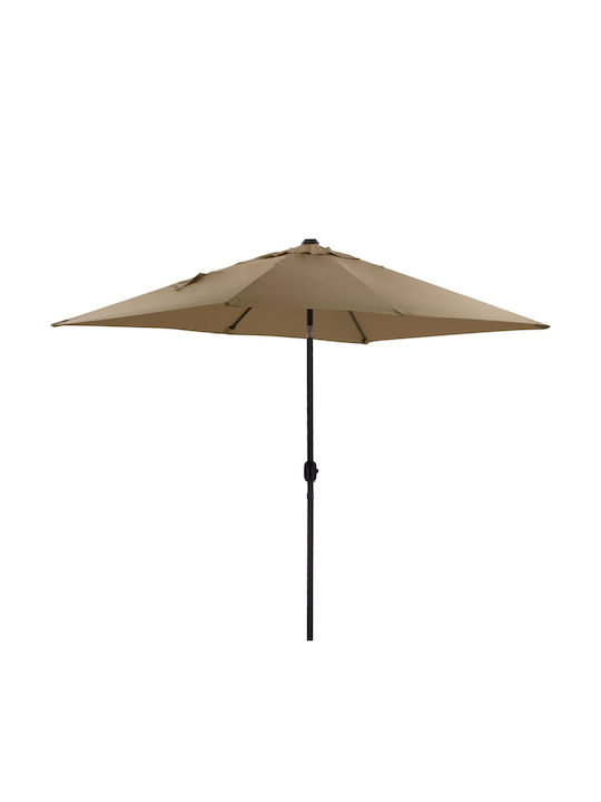 Square Aluminum Parasol Cambell Brown 1.8x2.7xH2.53m