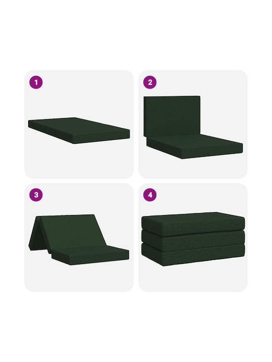 vidaXL Doppelsitzer Sofa Bett Dunkelgrün 80x67x45cm