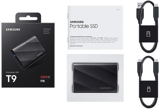 Samsung T9 USB 3.2 External 2.5" SSD 1TB Black