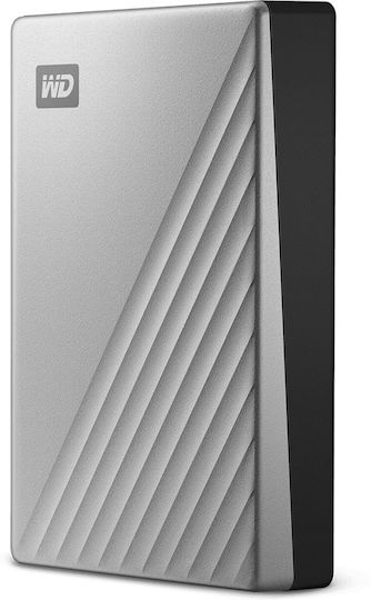 Western Digital My Passport Ultra For Mac USB 3.0 / USB-C External 2.5" HDD 4TB Silver