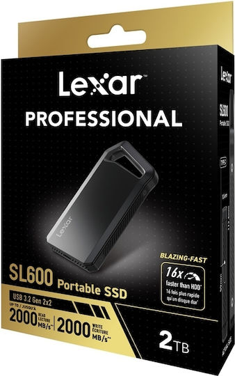 Lexar SL600 USB 3.2 Εξωτερικός SSD 2TB Μαύρο