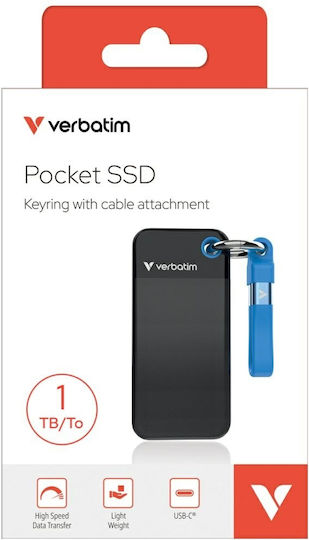 Verbatim Pocket USB 3.2 External SSD 1TB M.2 Black / Blue