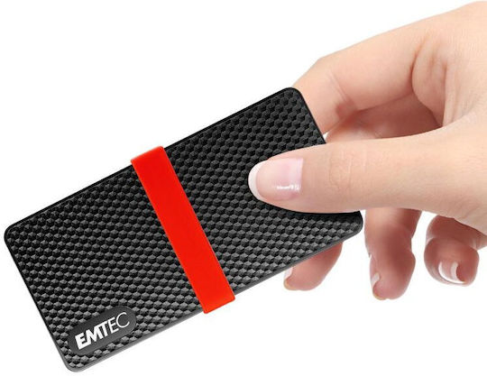 Emtec X200 Portable USB 3.1 / USB-C External 2.5" SSD 512GB Red