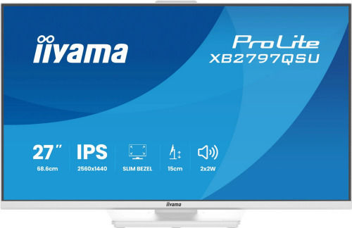 Iiyama Prolite XB2797QSU-W1 IPS Monitor 27" QHD 2560x1440 White