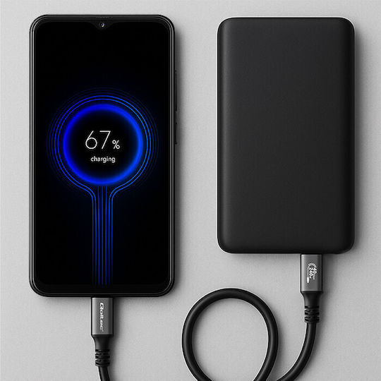Usb-c 4.0 Cable Usb-c 4.0 1m Pd 240w 4k 8k 40gbps Thunderbolt 3 Thunderbolt 4 Qoltec 50669